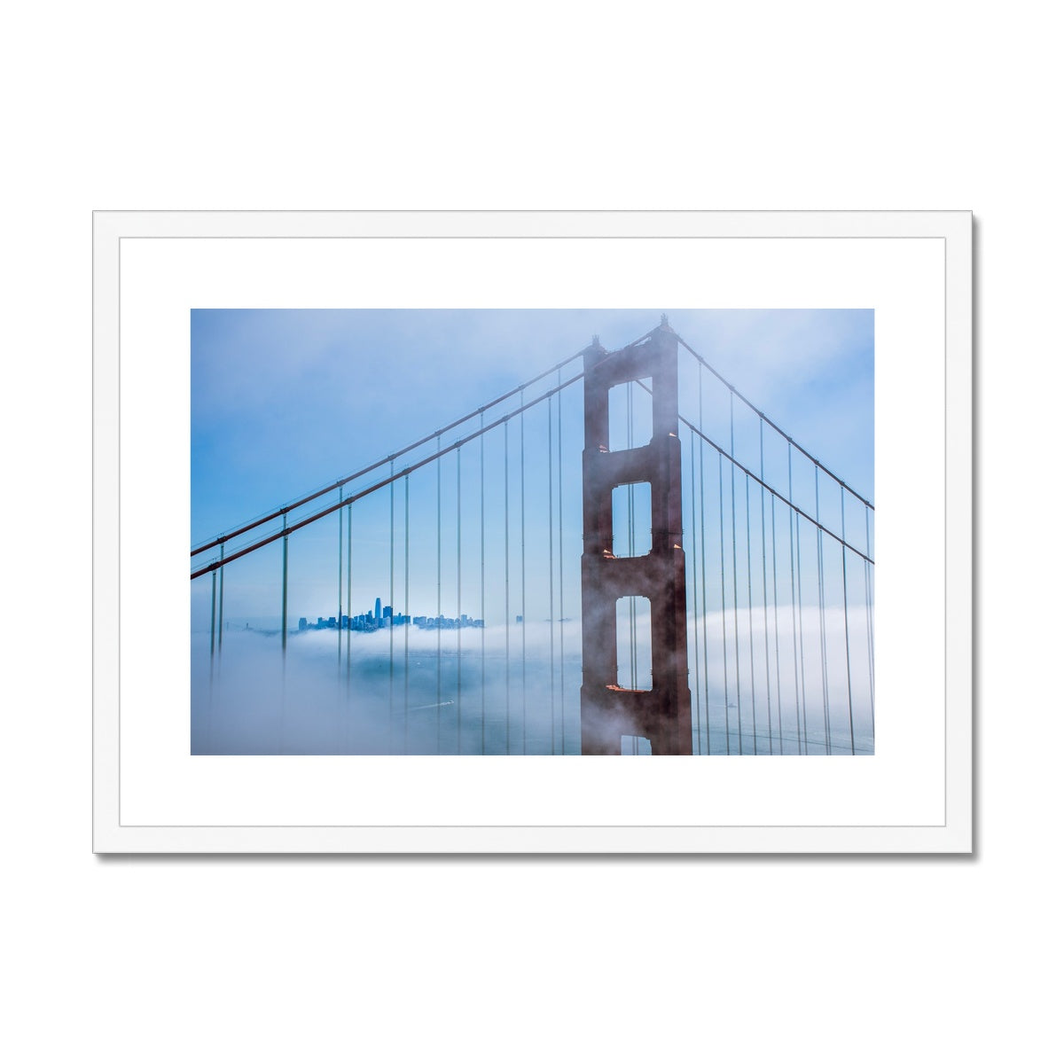 City in the clouds Framed & Mounted Print