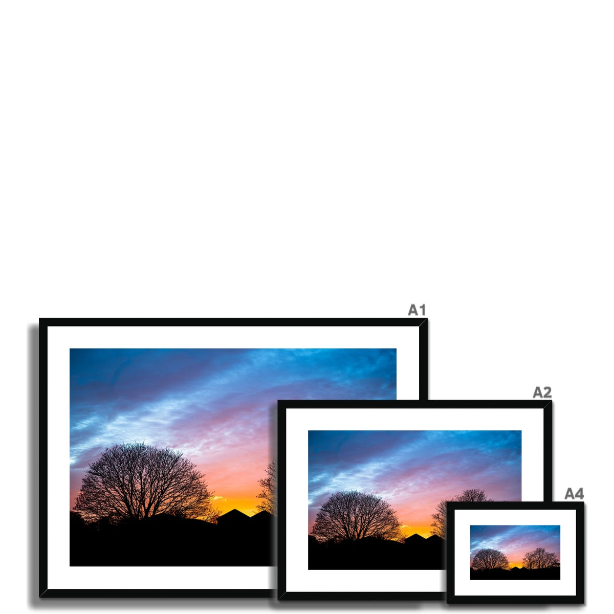 Middle Sunset Framed & Mounted Print
